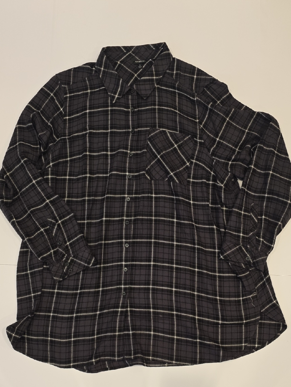 torrid Women's 3x Green And Black Plaid Button-Down Shirt BU10